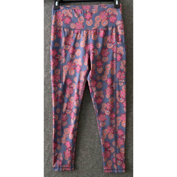 Live Well Pants - Cato Live Well Womens XS Capri Leggings Pockets Floral High Waisted Active Yoga